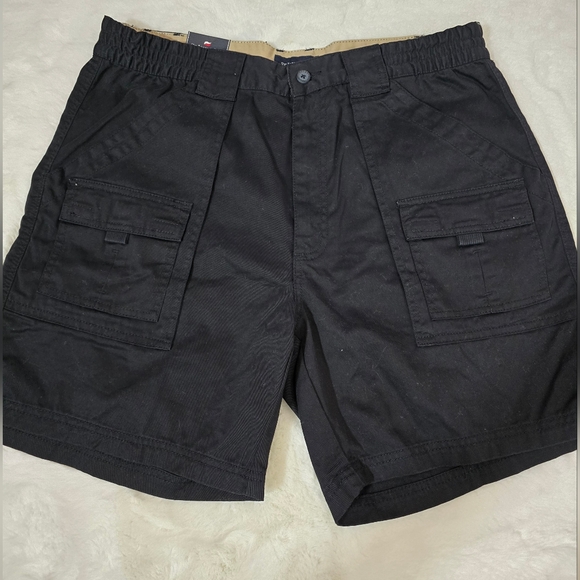 St. Johns Bay Mens Black Cargo Hiking Short (NWT) - Picture 2 of 9